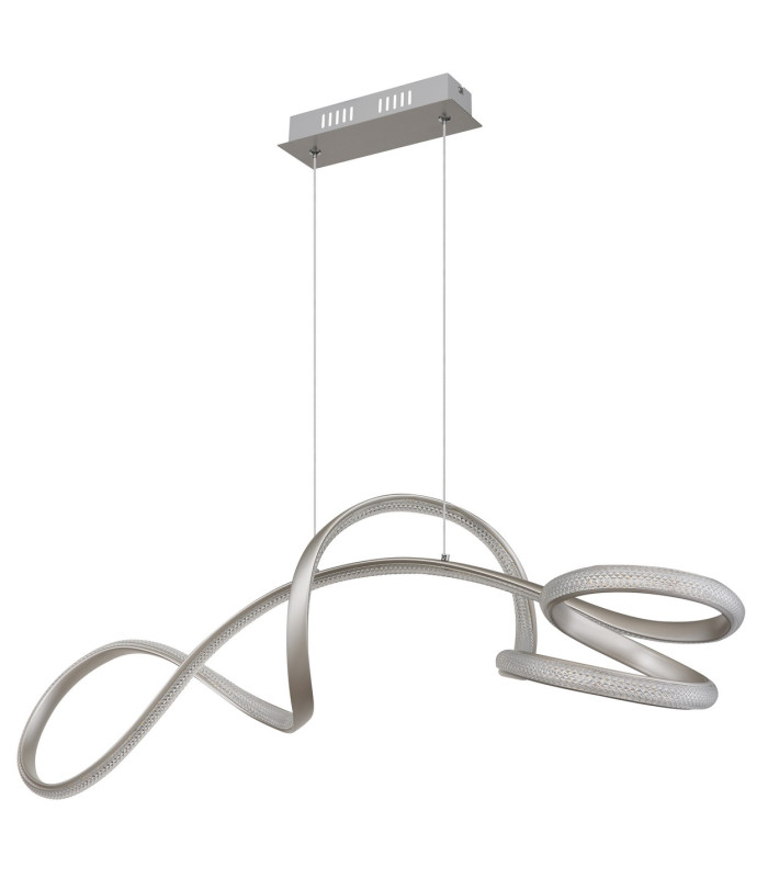 Swirl Pendant Ceiling Light Nickel Matt LED 4000K-2