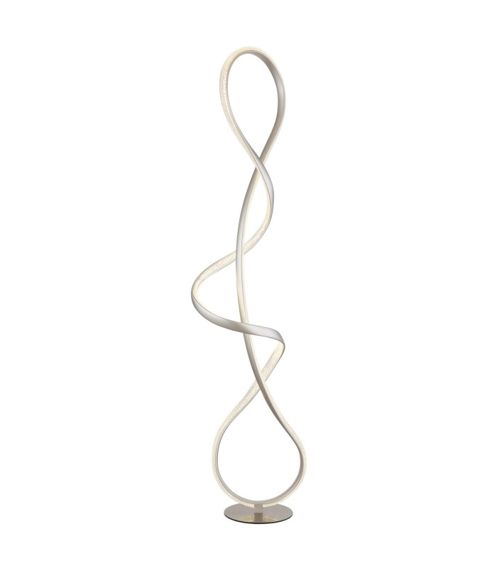 Swirl LED Integrated Floor Lamp Nickel Matt LED 4000K-1