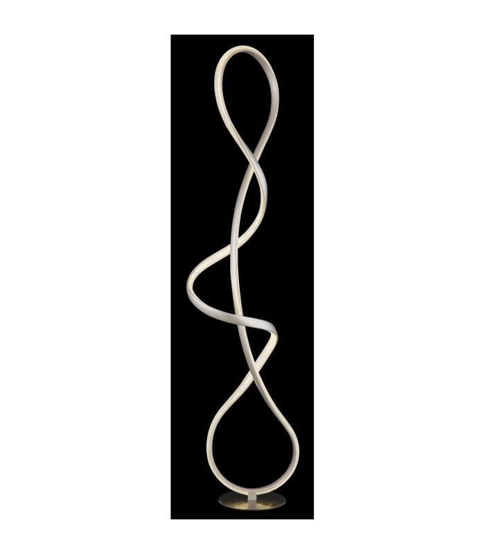 Swirl LED Integrated Floor Lamp Nickel Matt LED 4000K-3