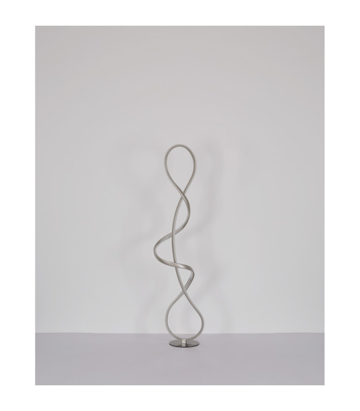 Swirl LED Integrated Floor Lamp Nickel Matt LED 4000K-7