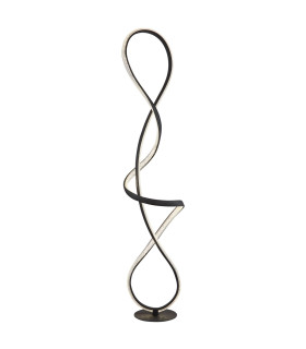 Swirl LED Integrated Floor Lamp Matt Black LED 4000K-1