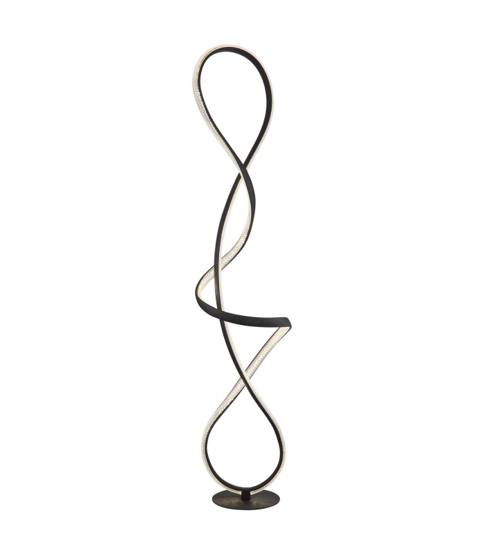 Swirl LED Integrated Floor Lamp Matt Black LED 4000K-1