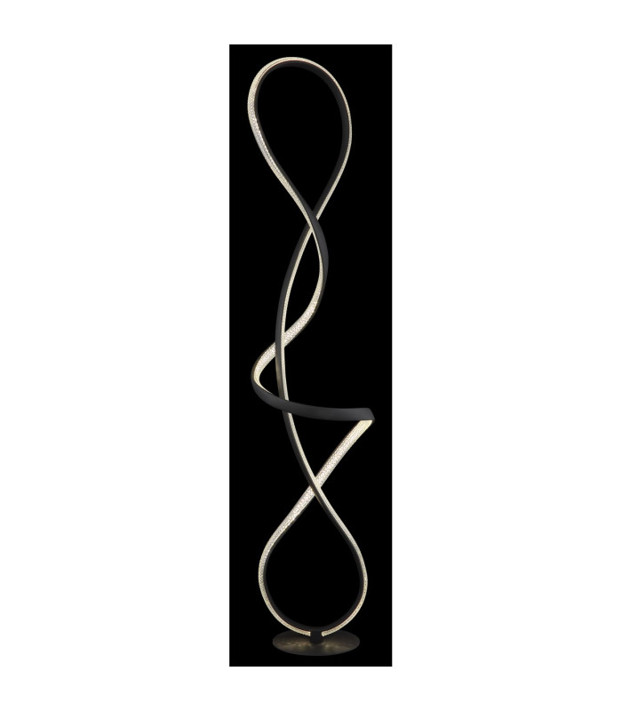 Swirl LED Integrated Floor Lamp Matt Black LED 4000K-3
