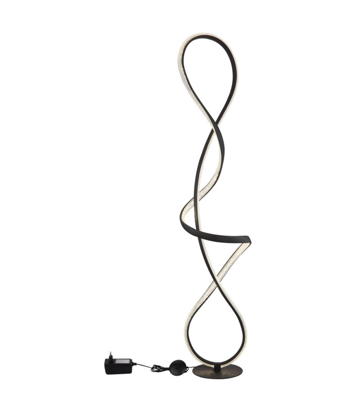 Swirl LED Integrated Floor Lamp Matt Black LED 4000K-4
