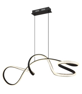 Swirl Pendant Ceiling Light Matt Black LED 4000K-1