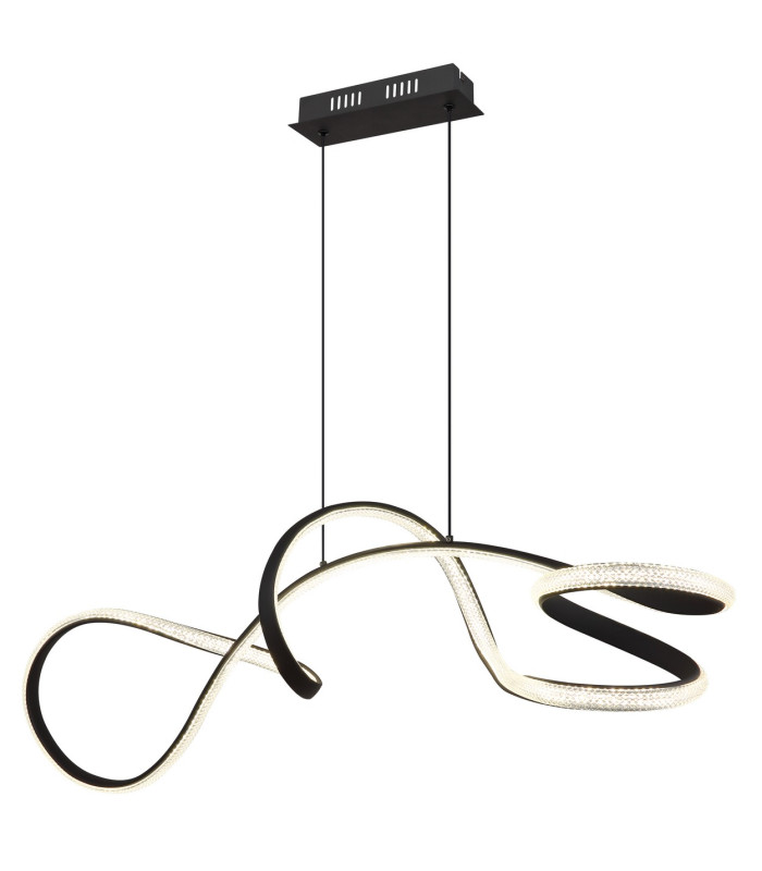 Swirl Pendant Ceiling Light Matt Black LED 4000K-1