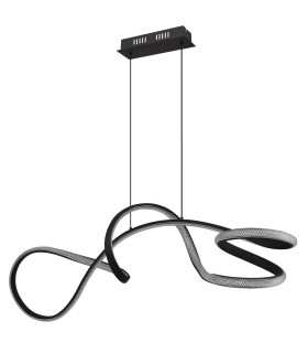 Swirl Pendant Ceiling Light Matt Black LED 4000K-2