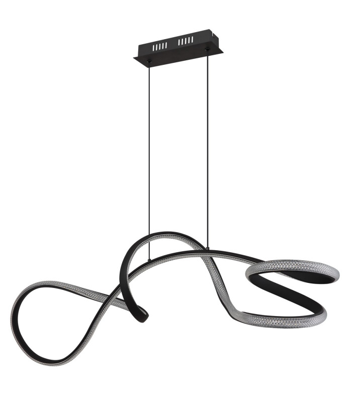 Swirl Pendant Ceiling Light Matt Black LED 4000K-2