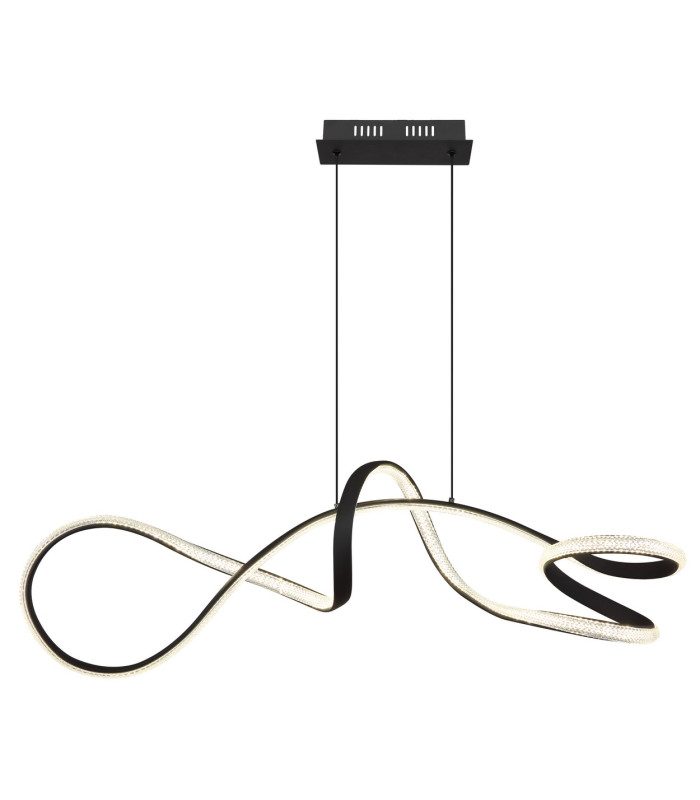Swirl Pendant Ceiling Light Matt Black LED 4000K-3