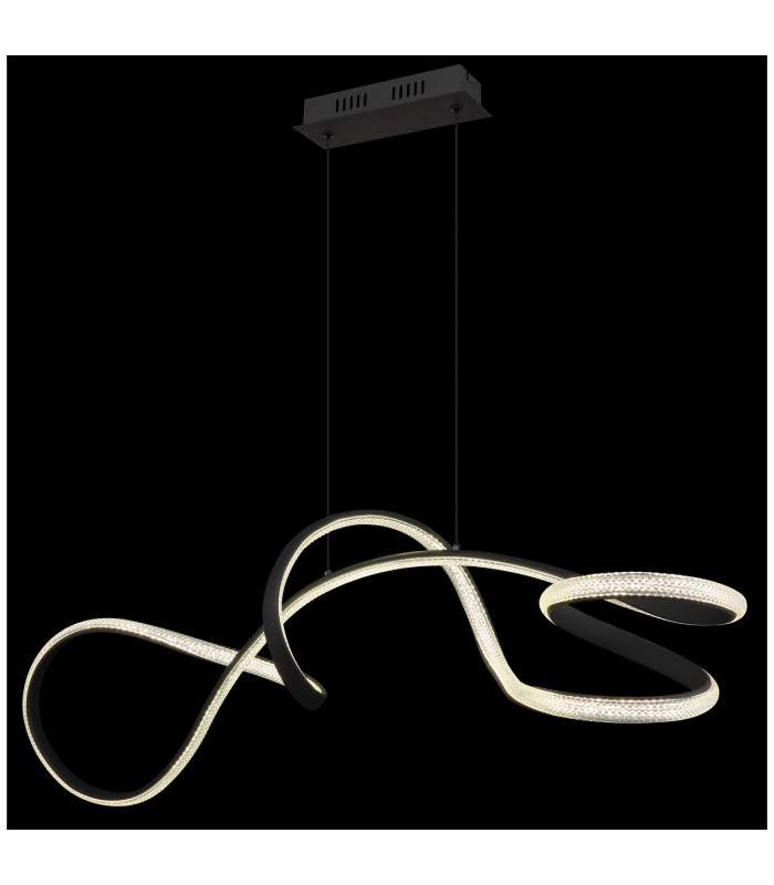 Swirl Pendant Ceiling Light Matt Black LED 4000K-4