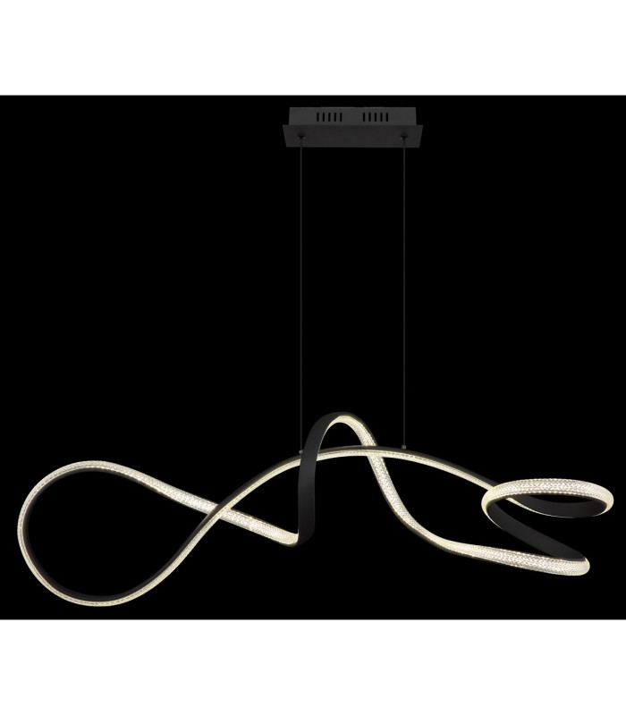 Swirl Pendant Ceiling Light Matt Black LED 4000K-5