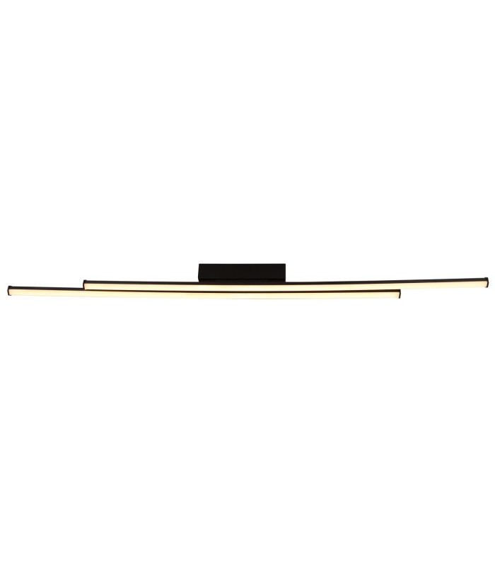 Kirina Integrated LED Semi Flush Ceiling Light Matt Black 2x LED 3000K-3