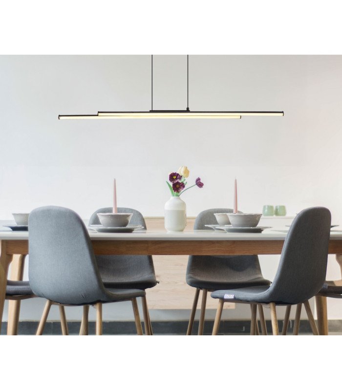 Kirina Pendant Ceiling Light Matt Black 2x LED 3000K-7