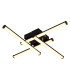 Kirina Integrated LED Semi Flush Ceiling Light Matt Black 4x LED 3000K-1