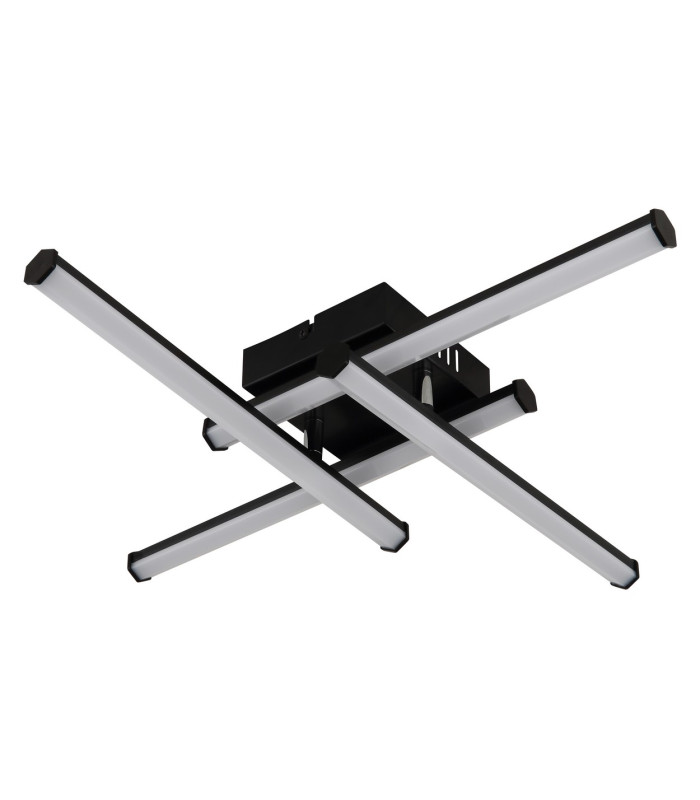 Kirina Integrated LED Semi Flush Ceiling Light Matt Black 4x LED 3000K-2
