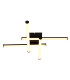 Kirina Integrated LED Semi Flush Ceiling Light Matt Black 4x LED 3000K-3