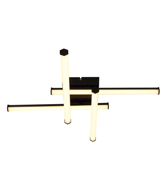 Kirina Integrated LED Semi Flush Ceiling Light Matt Black 4x LED 3000K-3