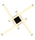 Kirina Integrated LED Semi Flush Ceiling Light Matt Black 4x LED 3000K-4