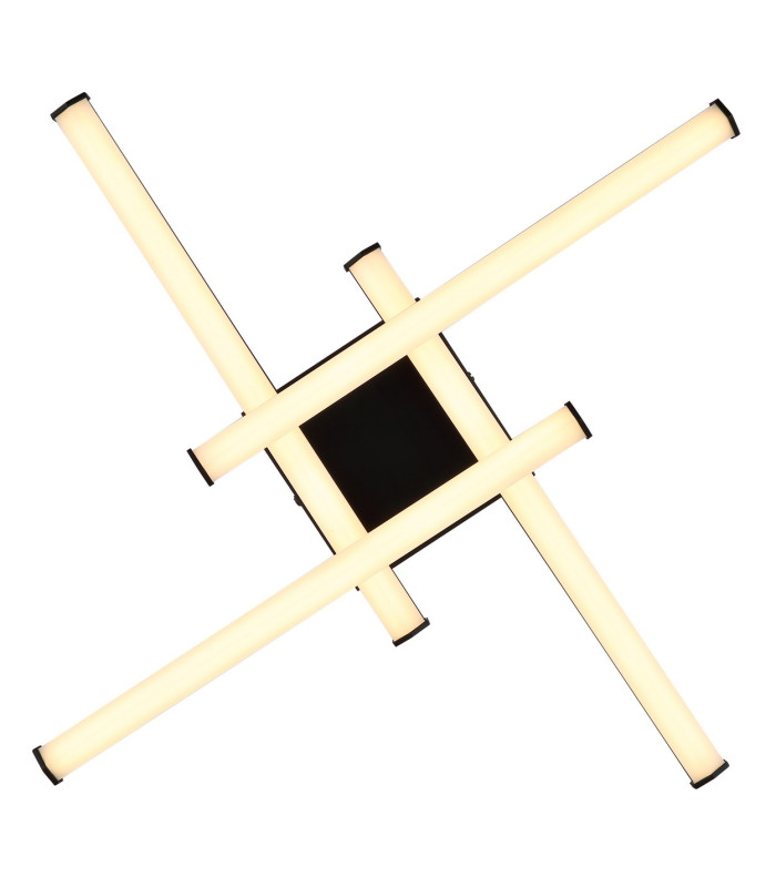 Kirina Integrated LED Semi Flush Ceiling Light Matt Black 4x LED 3000K-4
