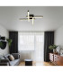 Kirina Integrated LED Semi Flush Ceiling Light Matt Black 4x LED 3000K-9