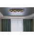 Obrien 82x31cm Integrated LED Semi Flush Ceiling Light Matt Black 5x LED 3000K-10