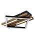 Obrien 33x31cm Integrated LED Semi Flush Ceiling Light Matt Black LED 3000K-6