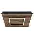 Woody 45cm Integrated LED Semi Flush Ceiling Light Matt Black LED 3000K-3