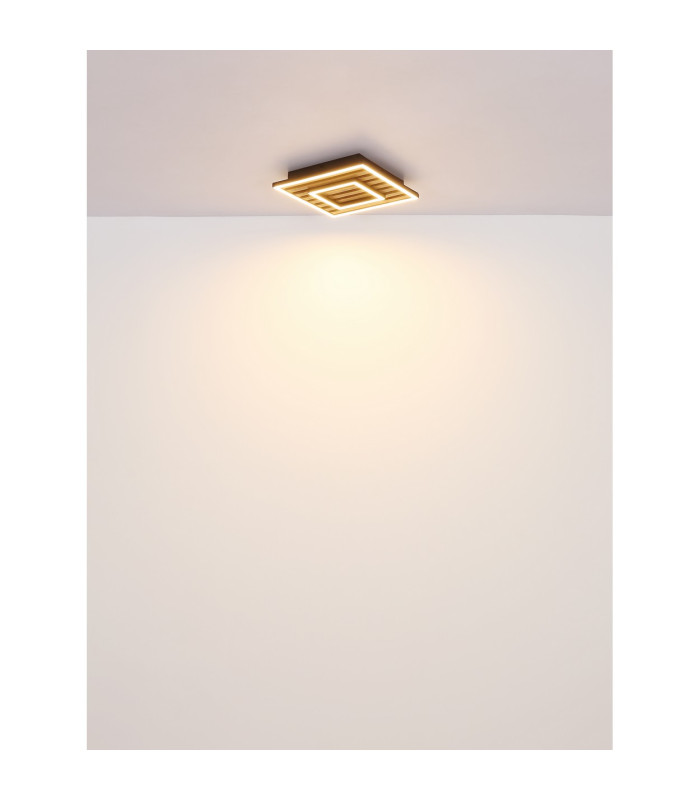 Woody 45cm Integrated LED Semi Flush Ceiling Light Matt Black LED 3000K-8