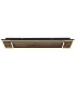 Woody 80x20cm Integrated LED Semi Flush Ceiling Light Matt Black LED 3000K-3