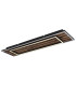Woody 80x20cm Integrated LED Semi Flush Ceiling Light Matt Black LED 3000K-6