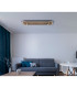 Woody 80x20cm Integrated LED Semi Flush Ceiling Light Matt Black LED 3000K-10