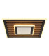 Woody 40cm Integrated LED Semi Flush Ceiling Light Matt Black LED 3000K-3