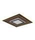 Woody 40cm Integrated LED Semi Flush Ceiling Light Matt Black LED 3000K-5