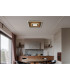 Woody 40cm Integrated LED Semi Flush Ceiling Light Matt Black LED 3000K-10