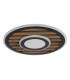 Woody 40cm Integrated LED Semi Flush Ceiling Light Matt Black LED 3000K-2