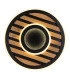 Woody 40cm Integrated LED Semi Flush Ceiling Light Matt Black LED 3000K-3