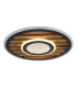 Woody 40cm Integrated LED Semi Flush Ceiling Light Matt Black LED 3000K-5
