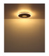 Woody 40cm Integrated LED Semi Flush Ceiling Light Matt Black LED 3000K-6