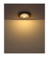 Woody 40cm Integrated LED Semi Flush Ceiling Light Matt Black LED 3000K-7