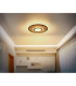 Woody 40cm Integrated LED Semi Flush Ceiling Light Matt Black LED 3000K-8