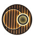 Woody 50cm Integrated LED Semi Flush Ceiling Light Matt Black LED 3000K-3