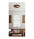 Woody 50cm Integrated LED Semi Flush Ceiling Light Matt Black LED 3000K-8