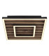 Woody 30cm Integrated LED Semi Flush Ceiling Light Matt Black LED 3000K-3