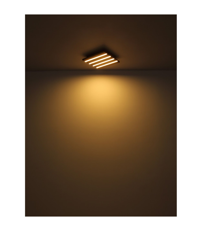 Hayden 30cm Integrated LED Semi Flush Ceiling Light Matt Black LED 3000K-5