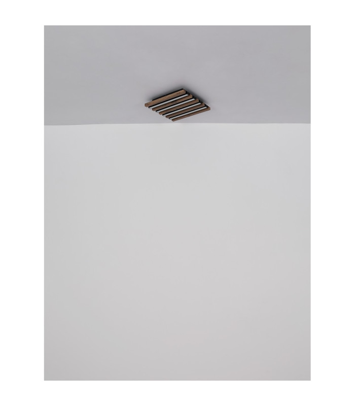 Hayden 30cm Integrated LED Semi Flush Ceiling Light Matt Black LED 3000K-7