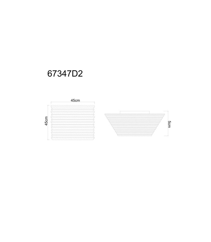 Hayden 45cm Integrated LED Semi Flush Ceiling Light Matt Black LED 3000K-6