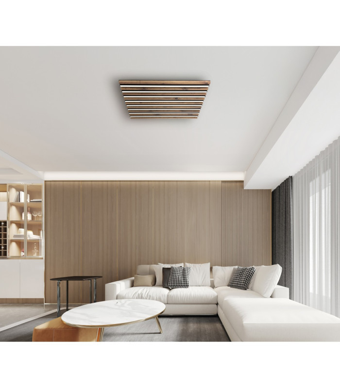 Hayden Integrated LED Semi Flush Ceiling Light Matt Black LED Dimmable 2700-6500K Remote Control-8
