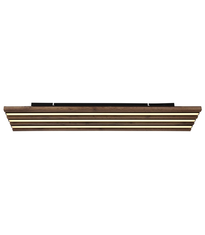 Hayden 80x20cm Integrated LED Semi Flush Ceiling Light Matt Black LED 3000K-3