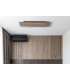 Hayden 80x20cm Integrated LED Semi Flush Ceiling Light Matt Black LED 3000K-5