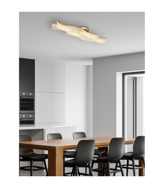 Juliet Integrated LED Semi Flush Ceiling Light Gold Colours Matt LED 3200K-6